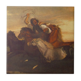 Galloping Outlaw (Cowboy on Horseback) (Pferde) Fliese
