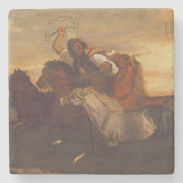 Galloping Outlaw (Cowboy on Horseback) (Pferde) Steinuntersetzer