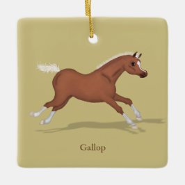 Galloping Sorrel Gaits of the Horse Personalisiert Keramikornament