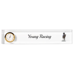 Galloping Thorrred Horse Desk Namplate Namensplakette