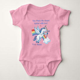 Galloping Unicorn Cupid’s Love Magic  Baby Strampler