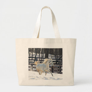 Galloping White Horse Jumbo Stoffbeutel