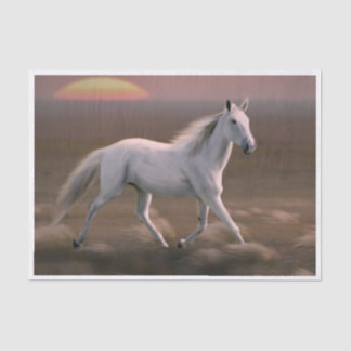 Galloping White Horse Seidenpapier
