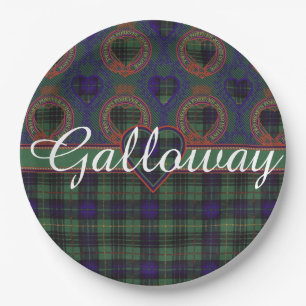Galloway-Clan karierter schottischer Kilt Tartan Pappteller