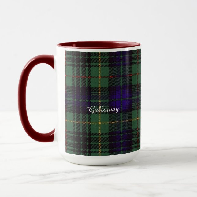 Galloway-Clan karierter schottischer Kilt Tartan Tasse (Links)