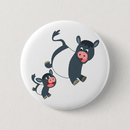 Galloway Cow & Calf Button Abzeichen spielen