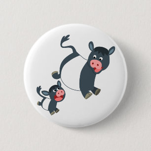 Galloway Cow & Calf Button Abzeichen spielen