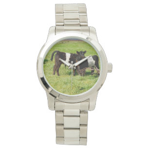 Galloway-Kuh im Baby, Unisex Armbanduhr