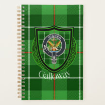 Galloway schottischer Clan-Tartan und Wappen