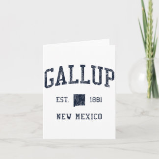 Gallup Nm Jn1 Vintage Athletic Blau Design  Karte