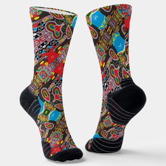 Galo de Barcelos, Portugal Socken (Gewinkelt)