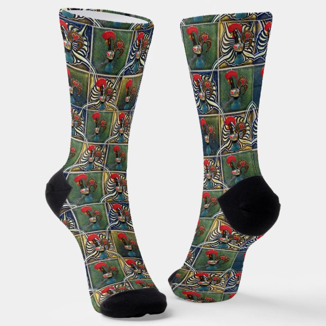 Galo de Barcelos, Portugal Socken (Gewinkelt)
