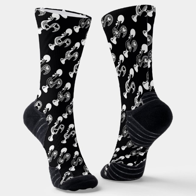 Galo de Barcelos, Portugal Socken (Gewinkelt)