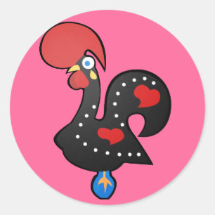 Galo De Barcelos Runder Aufkleber