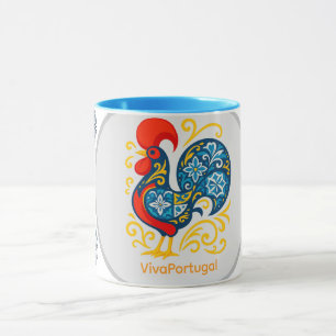 Galo de Barcelos Tasse – Portugiesischer Hahn Azul