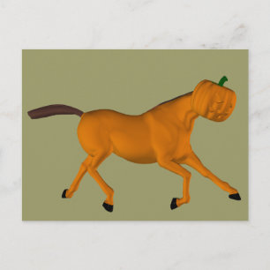 Galopp Halloween Pferd Postkarte
