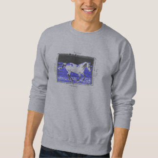 Galoppieren über dem blauen Horizont hinaus Sweatshirt