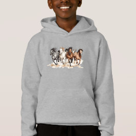Galoppierende Pferde Kinder Sweatshirt