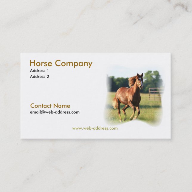 Galoppierende PferdeVisitenkarte Visitenkarte (Vorderseite)