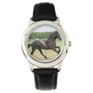 Galoppierendes friesisches Rind Armbanduhr