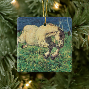 Galoppierendes Pferd von Giovanni Segantini, Vinta Keramikornament