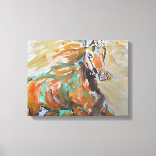 Galoppierendes Wildpferd Neo-Expressionist Leinwanddruck