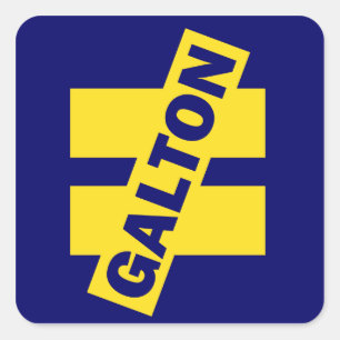 Galton Ungleichheits-Autoaufkleber Quadratischer Aufkleber