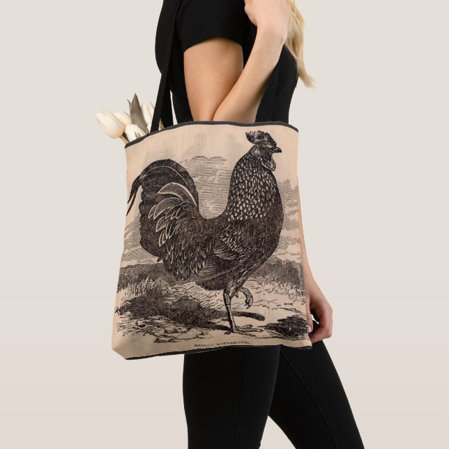 Galus Sonneratii Hahnenprint aus dem 19. Jahrhunde Tasche (Von Nahem)