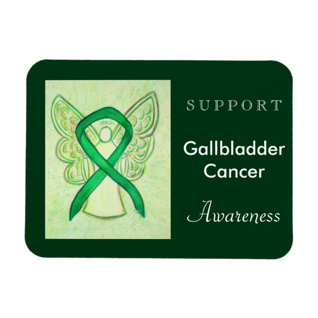 Galvadre Cancer Sensibilisation Ruban Angel Magnet (Horizontal)
