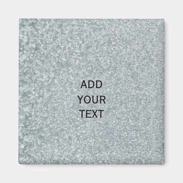 galvanisierter Metalllook Magnet (Vorne)