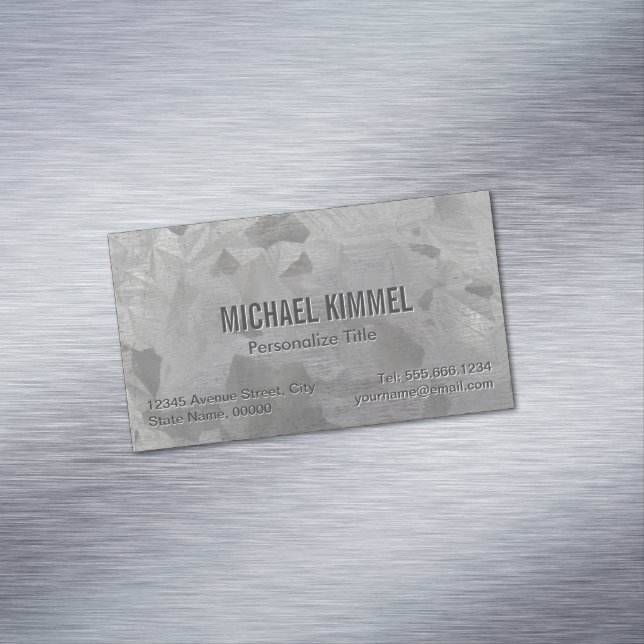 galvanisierter MetallLook Magnetische Visitenkarte (Beispiel)