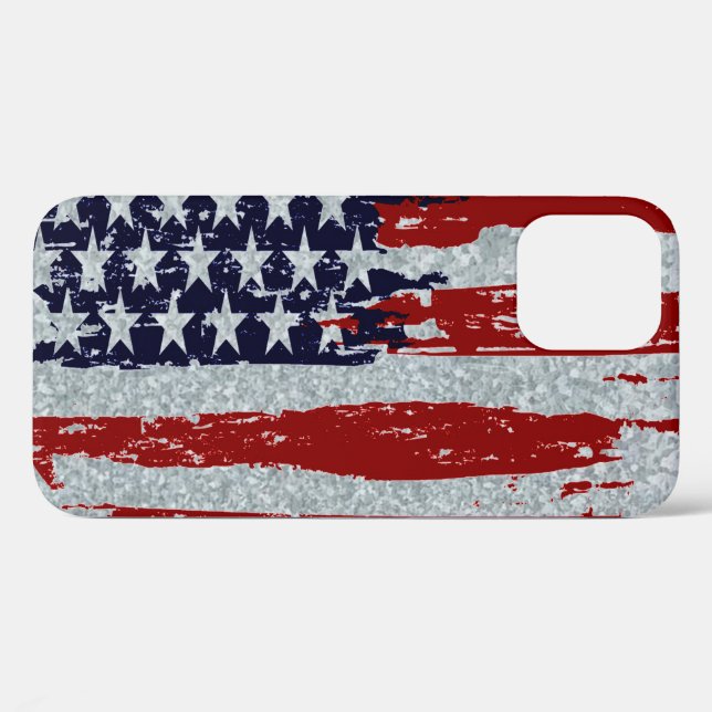 Galvanisiertes Metalllook und Fahne Case-Mate iPhone Hülle (Rückseite (Horizontal))