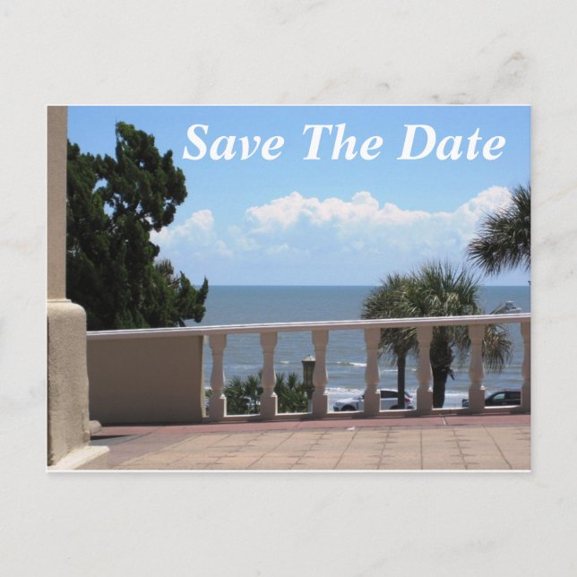 Galveston| Ankündigung Datum freihalten Postkarte (Vorderseite)