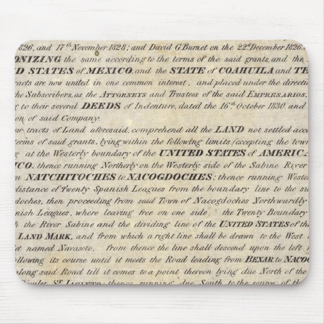 Galveston Bay und Texas Land Company Mousepad (Vorne)