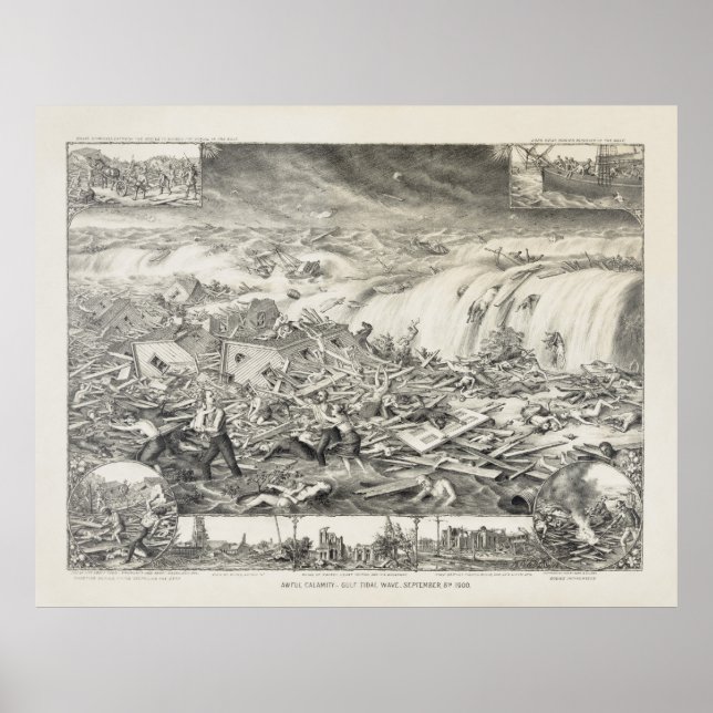 GALVESTON HURRIKAN 1900 POSTER (Vorne)
