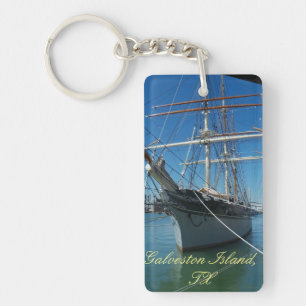 Galveston Insel Elissa Schiffs-Fotoschlüsselkette Schlüsselanhänger