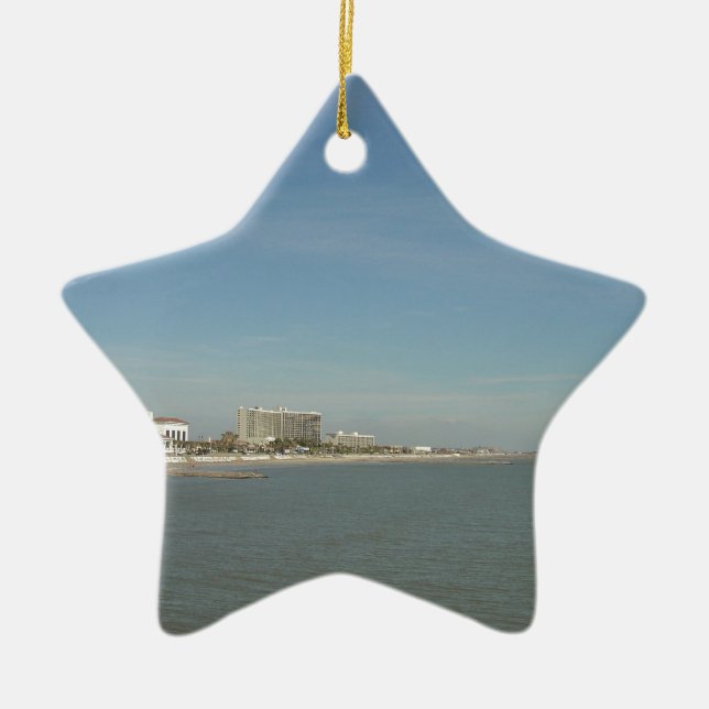 Galveston Insel, Texas Keramik Ornament (Vorne)