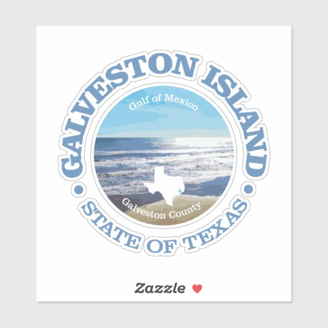 Galveston Island (C) Aufkleber (Blatt)