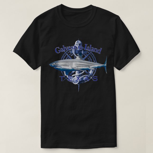 Galveston Island Teas Nautical Sailing T-Shirt (Design vorne)