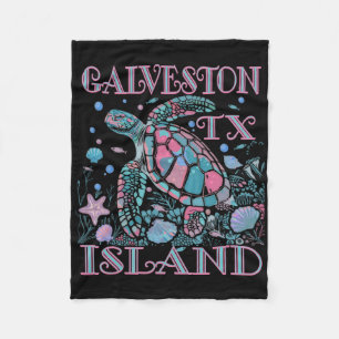 Galveston Island Tx Schildkrötenliebhaber Bunter S Fleecedecke