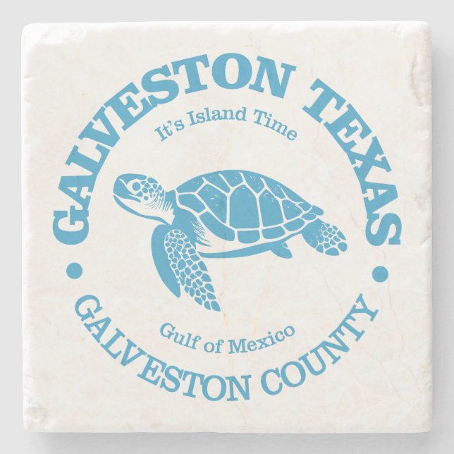 Galveston (Meeresschildkröte) Steinuntersetzer (Vorderseite)