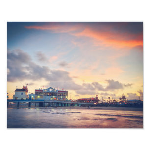 Galveston Pleasure Pier bei Sunset Fotodruck