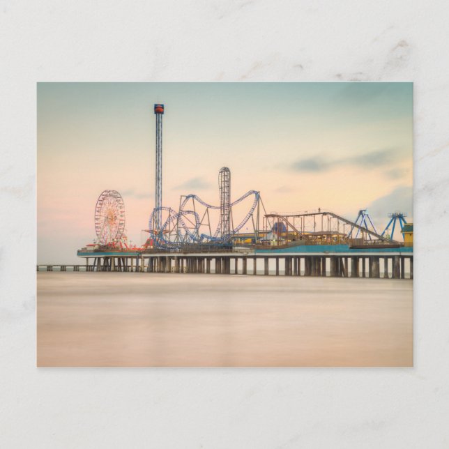 Galveston Pleasure Pier Postkarte (Vorderseite)