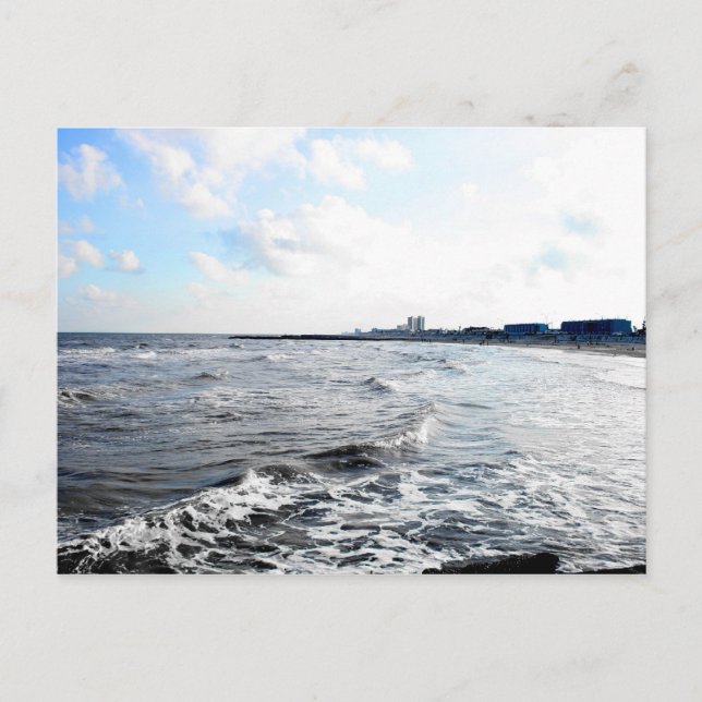 Galveston Seawall Postkarte (Vorderseite)