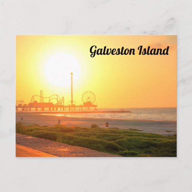 Galveston Sunrise Postcard Postkarte (Vorderseite)