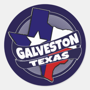 Galveston Texas-Fahne platzt Aufkleber