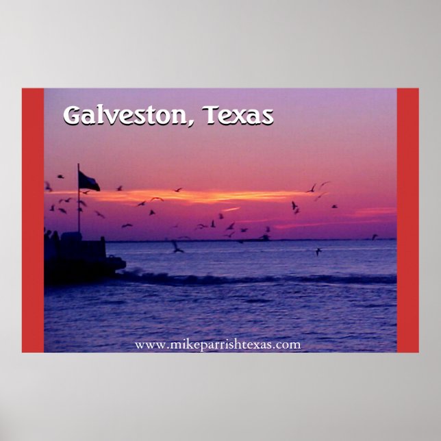 Galveston Texas Ferry Crossing Poster (Vorne)
