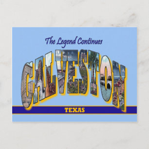GALVESTON Texas Große Buchstaben Postkarte