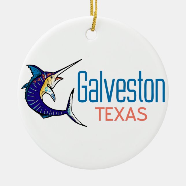 Galveston Texas Keramik Ornament (Vorne)
