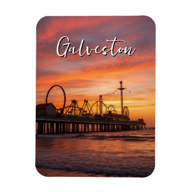 Galveston Texas Magnet (Vertikal)